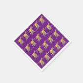 Niedliche Künstlerische Ziege Farbenfrohe Funny Fu Serviette (Ecke)