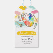 Niedliche Künstlermalerin Kind Geburtstagsgunst Geschenkanhänger (Vorderseite)
