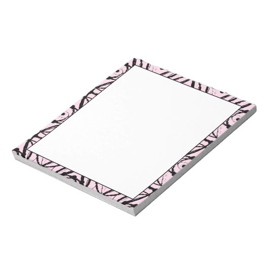 Niedliche Kunstlinien Notepad Notizblock (Rotiert)