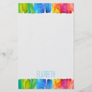 niedliche Kunstmädchen personalisierte Schreibware Briefpapier