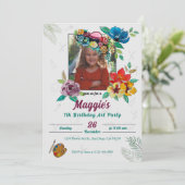 Niedliche Kunstmalerei Kindergeburt Einladung (Stehend Vorderseite)