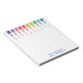 Niedliche Kunstradlehrerin Rainbow Artistic Notizblock (angewinkelt)