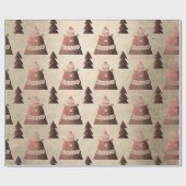 Niedliche Kupferwurzel-Rose Geschenkpapier (Flach)