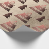 Niedliche Kupferwurzel-Rose Geschenkpapier (Ecke)