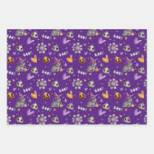 Niedliche Kürbis, Katzen und Blume kochen Hallowee Geschenkpapier Set (Vorderseite 2)