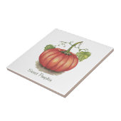 Niedliche Kürbis mit Weinreben Fliese (Seite)