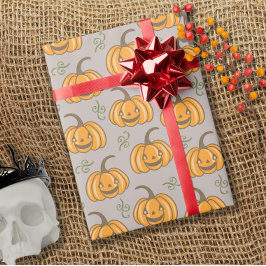 Niedliche Kürbis Pattern Halloween Geschenkpapier