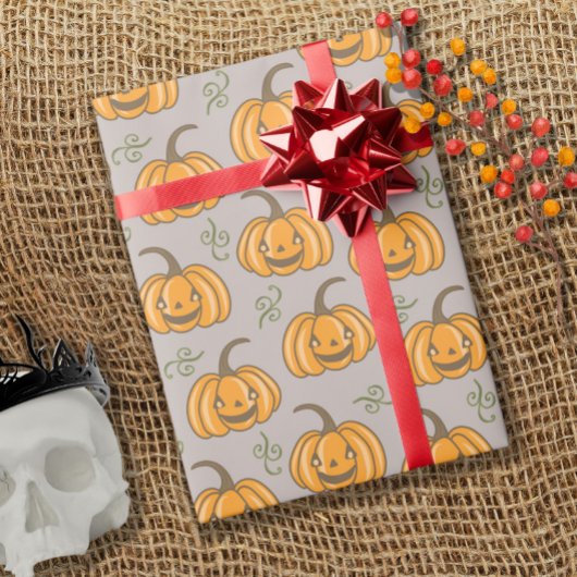 Niedliche Kürbis Pattern Halloween Geschenkpapier
