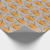 Niedliche Kürbis Pattern Halloween Geschenkpapier (Ecke)