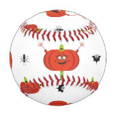 Niedliche Kürbis, Spinne und Fledermausmuster Baseball (Rückseite)