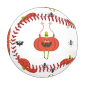 Niedliche Kürbis, Spinne und Fledermausmuster Baseball (Vorderseite Links)