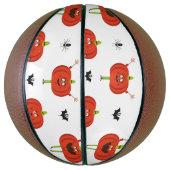 Niedliche Kürbis, Spinne und Fledermausmuster Basketball (Vertikal)