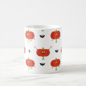 Niedliche Kürbis, Spinne und Fledermausmuster Kaffeetasse (Mittel)