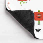 Niedliche Kürbis, Spinne und Fledermausmuster Mousepad (Ecke)