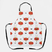 Niedliche Kürbis, Spinne und Fledermausmuster Schürze (Vorderseite)