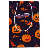 Niedliche Kürbis und Fledermäuse Mittlere Geschenktüte (Vorderseite)