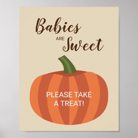 Niedliche Kürbisbabys sind Sweet-Fall-Baby-Dusche Poster (Vorne)