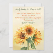 Niedliche Kürbisblütendusche Einladung (Rückseite)