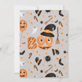 Niedliche Kürbisdusche Boo Halloween Kinderdusche  Einladung (Rückseite)
