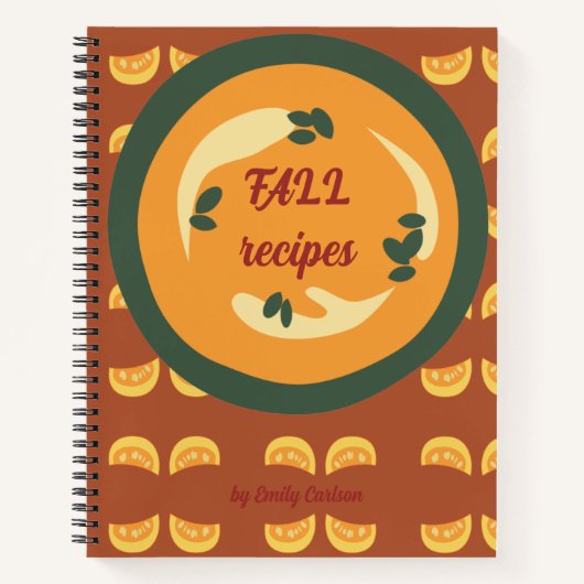niedliche Kürbisfallrezepte Notizblock (Vorderseite)