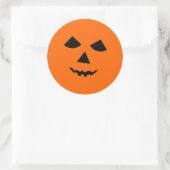 Niedliche Kürbisgefecht Kürbislaterne Halloween Runder Aufkleber (Tasche)