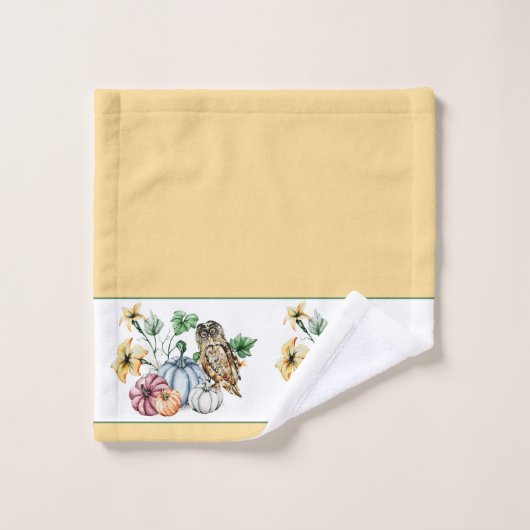 Niedliche Kürbisgewächse Badhandtuch Set (Waschlappen)
