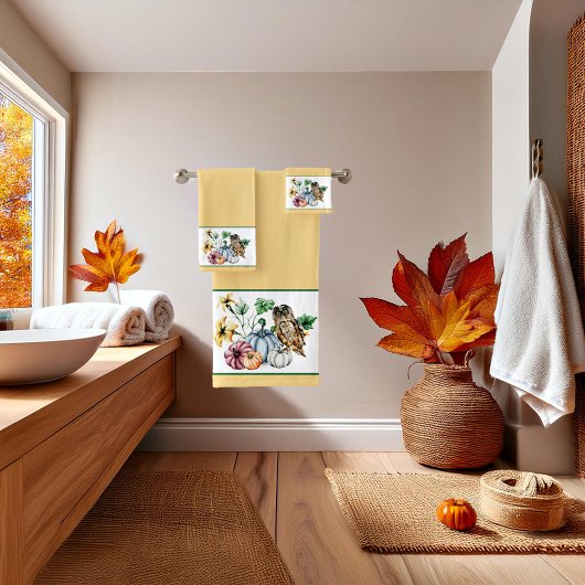 Niedliche Kürbisgewächse Badhandtuch Set