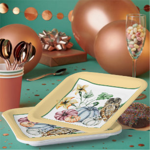 Niedliche Kürbisgewächse Pappteller