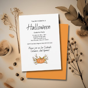 Niedliche KürbisIllustration Halloween KostümParty Einladung