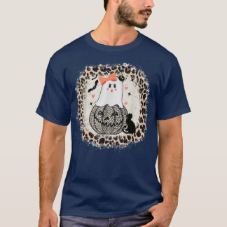 Niedliche Kürbiskatze Halloween Girl Ghost 523 T-Shirt