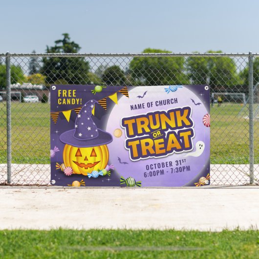 Niedliche Kürbiskrösche Halloween Kandy Trunk oder Banner (Insitu)