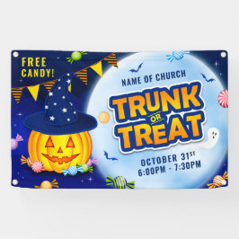Niedliche Kürbiskrösche Halloween Kandy Trunk oder Banner