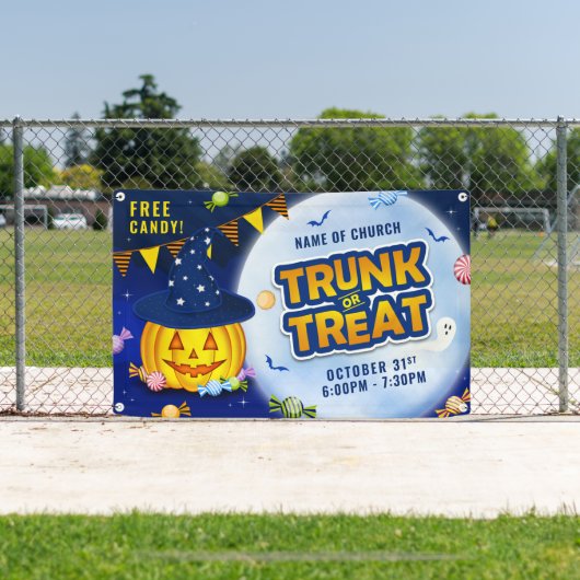 Niedliche Kürbiskrösche Halloween Kandy Trunk oder Banner (Insitu)