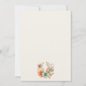 Niedliche Kürbiskugel Herbst Blumendusche Einladung (Rückseite)