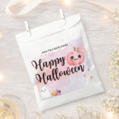 Niedliche Kürbiskürbis Wasserfarben tricksen oder  Geschenktütchen (Ausgeschnitten)