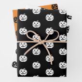 Niedliche Kürbislaterne Halloween Geschenkpapier Set (Beispiel)