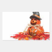 Niedliche Kürbislaterne Happy Halloween Rechteckiger Aufkleber (Vorderseite)