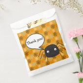 Niedliche Kürbisorange Spinne & Spinnennetz gemust Geschenktütchen (Versiegelt)