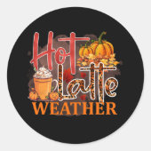 niedliche Kürbiswürzhändler Runder Aufkleber (Vorderseite)