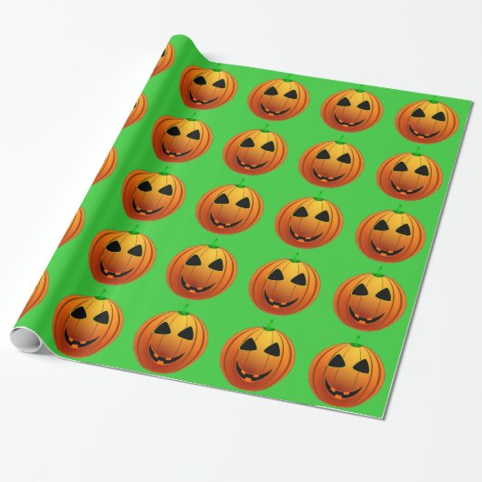 Niedliche Kürme auf Halloween-Mustertafel Geschenkpapier (Ungerollt)