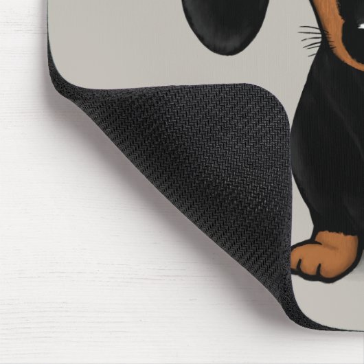 Niedliche Kurze Haarbolder-Dackel Mousepad (Ecke)