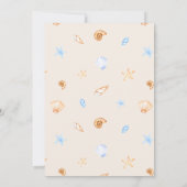 Niedliche Küstenschiffe und Meerestiere Dankeskarte (Rückseite)