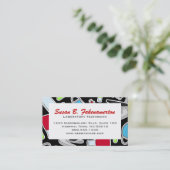 Niedliche Labormuster-Visitenkarte Visitenkarte (Stehend Vorderseite)