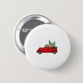 Niedliche Labradoodles fahren mit rotem LKW nach C Button (Vorne & Hinten)