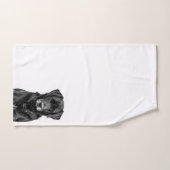 Niedliche Labrador Black Dog Puppy Pet Sketch Badhandtuch Set (Handtuch)