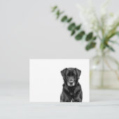 Niedliche Labrador Black Dog Puppy Pet Sketch Begleitkarte (Stehend Vorderseite)