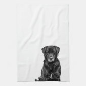 Niedliche Labrador Black Dog Puppy Pet Sketch Geschirrtuch (Vertikal)