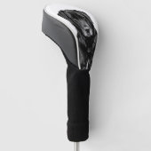 Niedliche Labrador Black Dog Puppy Pet Sketch Golf Headcover (angewinkelt)