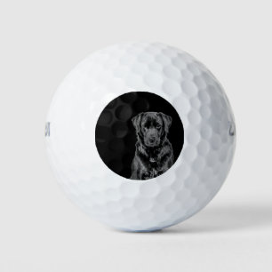Niedliche Labrador Black Dog Puppy Pet Sketch Golfball