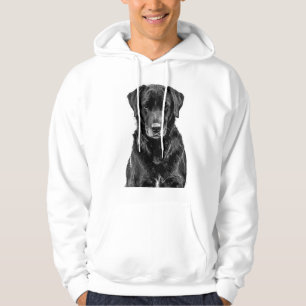 Niedliche Labrador Black Dog Puppy Pet Sketch Hoodie